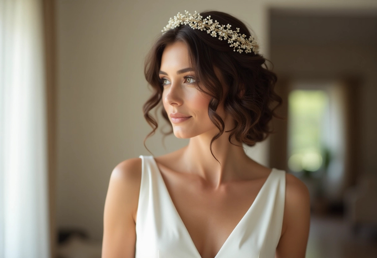 coiffure mariage bouclés